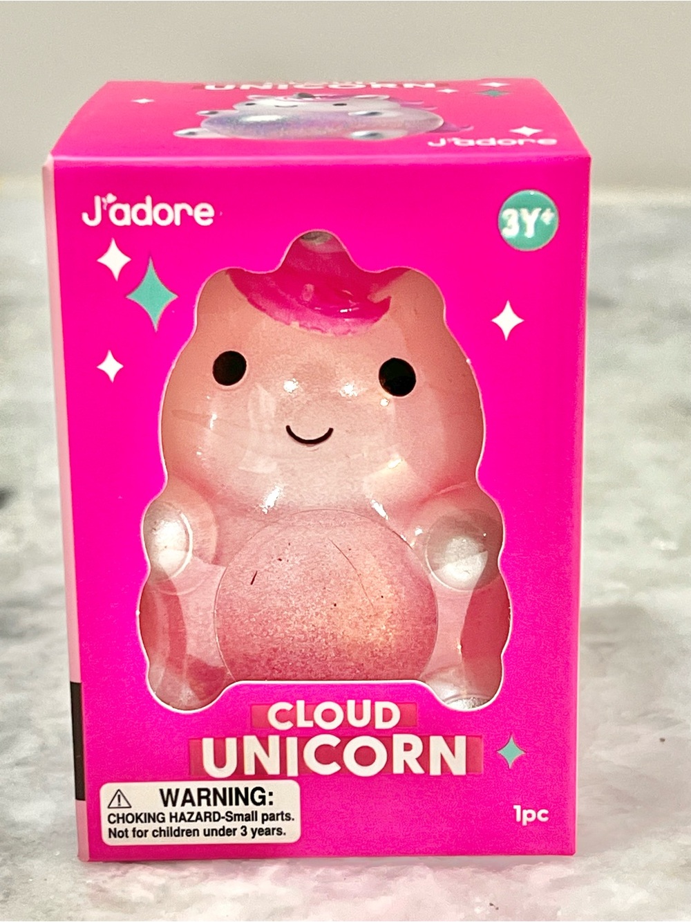 J’adore Cloud Unicorn Squishy Toy - Pink Glitter